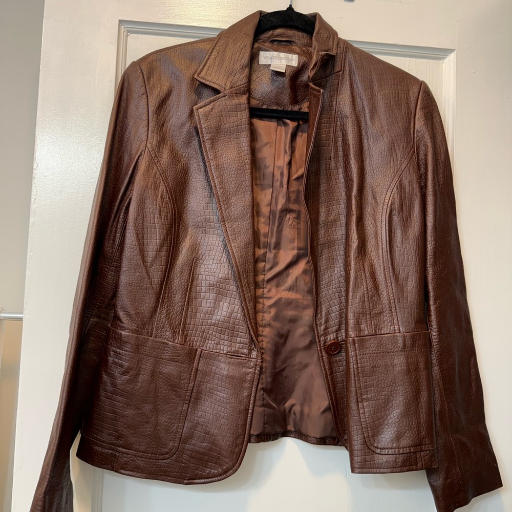Worthington Brown Textured Women's Blazer
